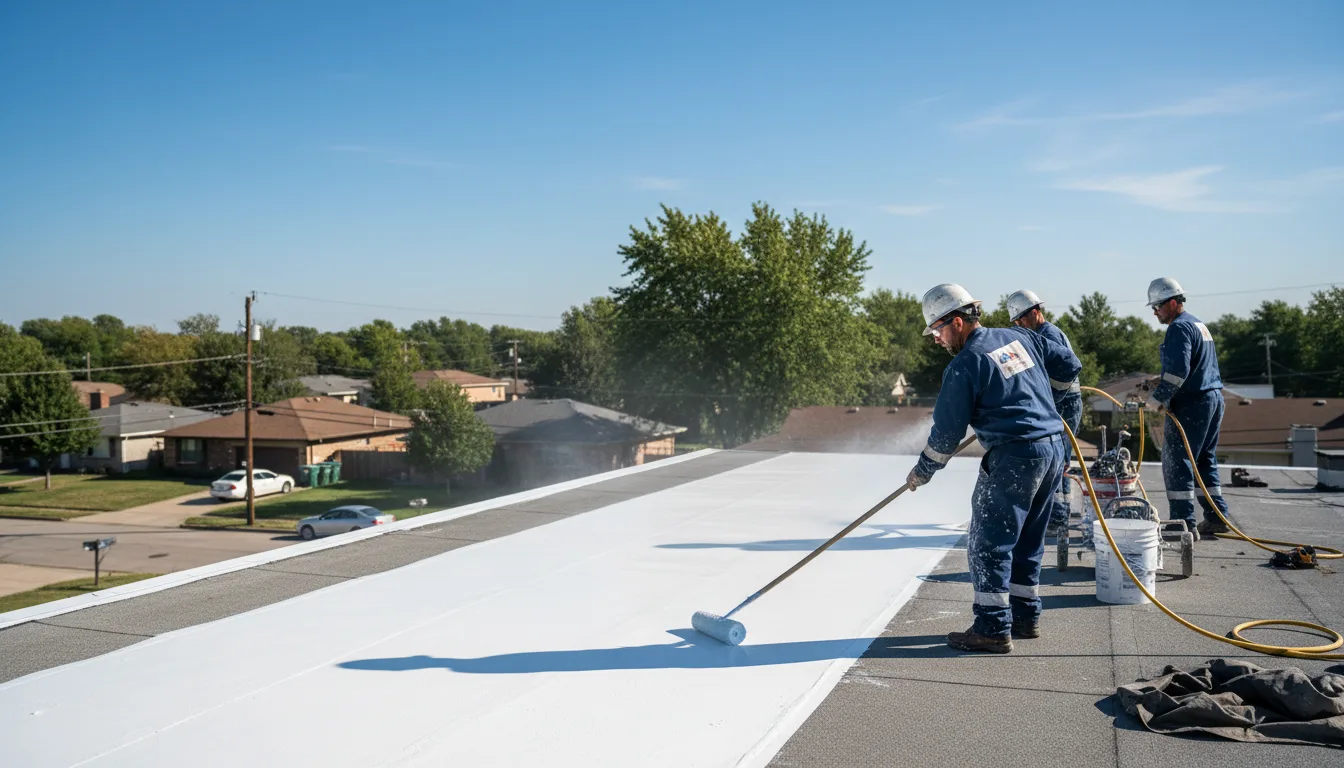 Commercial roof coating in Witt, IL near me